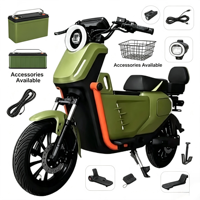 Vélo électrique U2 60v 1000w, moto à deux roues avec moteur sans balais à 3 vitesses, vélo électrique de ville