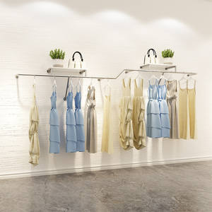 Exhibidor de <span class=keywords><strong>Ropa</strong></span> Metálico Multifuncional de Pared para Tiendas de <span class=keywords><strong>Ropa</strong></span> de Mujer y Niños - Product Image 3