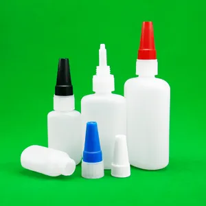 Hot Sale Sample Size Clear 5ml Plastic Superglue Bottle Round Shape Cleaning Chemical Eyedrop Liquid Bottle