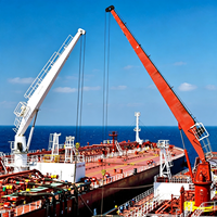 Grue de pont marine certifiée BV CCS de 30 tonnes avec commande hydraulique et commande à distance pour la manutention de marchandises