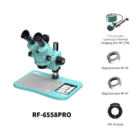 Microscope trinoculaire RF4 6558PRO avec caméra thermique 4K, grossissement 6,5X-58X, garantie 1 an, outil de réparation de téléphone portable