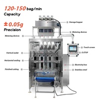 3-zijdige verzegeling volautomatische multi-lane machine voor het vullen en verpakken van kruiden-, elektrolyt- en fruit-sappoeder in zakjes met auger-vuller