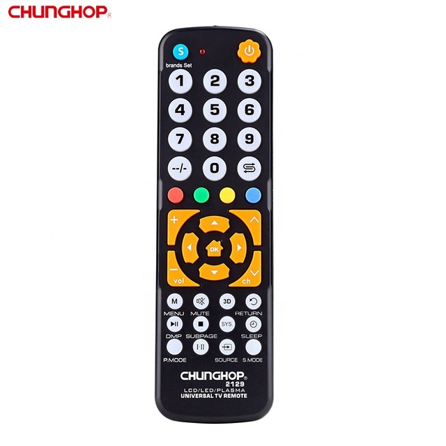 Chunghop 2129 Big Button Super General Universal Hotel Tv Remotes Control Smart Ir Remote for Tv