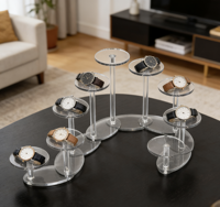 Boîte de rangement pour montres et bijoux en acrylique de haute qualité, vitrine transparente anti-poussière pour montres, colliers, boucles d'oreilles et bagues