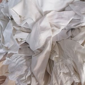 Tự nhiên bông cửa hàng rags tái sử dụng quần áo bông trắng t Áo sơ mi phế liệu chất thải vải công nghiệp bông trắng Áo Thun rags - Product Image 2