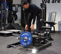Machine à ramer T-Bar verticale à levier, largeur réglable, avec poignées à charge de plaques, en acier de 4 mm, avec supports à plaques, pour entraînement dorsal en salle de sport commerciale
