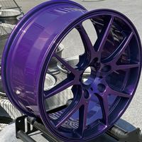 Rines de Aluminio Forjado Cóncavos Profundos Personalizados de 17 18 19 20 21 22 Pulgadas, 5*100 5*112 5*114.3 5*120, Color Morado Brillante, Diseño de Rayos Delgados para A3 A4 A5