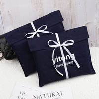 Kantong Serut Kain Katun Putih Ramah Lingkungan, Dompet Hadiah, Tas Tangan, Kantong Debu, Kantong Debu Berflap Katun Mewah