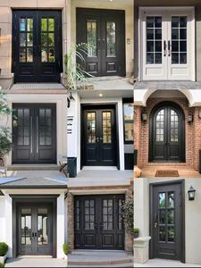 <span class=keywords><strong>Porte</strong></span> moderne <span class=keywords><strong>en</strong></span> <span class=keywords><strong>fer</strong></span> <span class=keywords><strong>forgé</strong></span> double <span class=keywords><strong>avec</strong></span> verre dépoli, résistante aux ouragans, pour entrée extérieure, cuisine extérieure, application <span class=keywords><strong>en</strong></span> centre commercial - Product Image 6