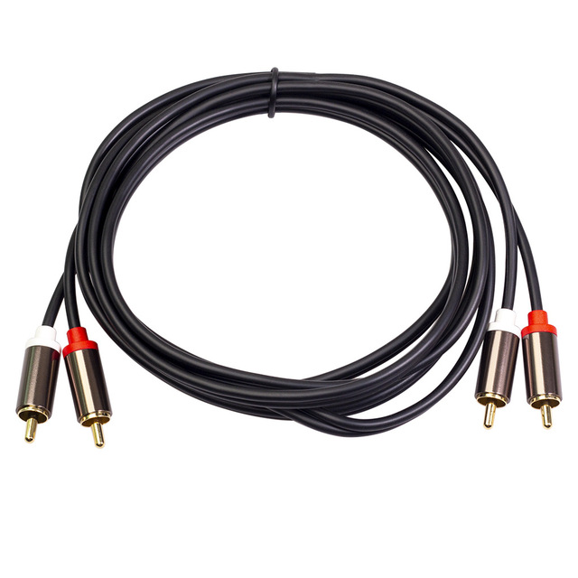 2 RCA to 2 RCA Stereo Subwoofer Cable Auxiliary Cord for Home Theater, HDTV, Amplifiers, Hi-Fi Systems, Speakers