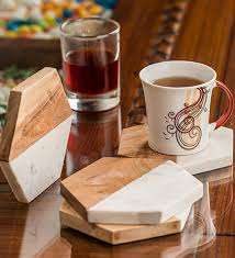 Posavasos de madera con logotipo personalizado, utensilios para café, té, Hotel, restaurante, posavasos de madera Natural de bambú, Organizador - Product Image 4