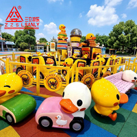 Mini Montagnes Russes Extérieures pour Parc d'Attractions à Domicile, Train sur Piste en Fibre de Verre Sanly, Capacité >8 Passagers pour Enfants