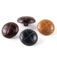 Boutons en résine imitation cuir vintage pour hommes et femmes, manteau en laine, costume, veste, accessoires