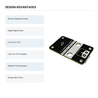 Module émetteur infrarouge 38 kHz, entrée numérique, carte émettrice IR à 3 broches pour projets de robots télécommandés Arduino