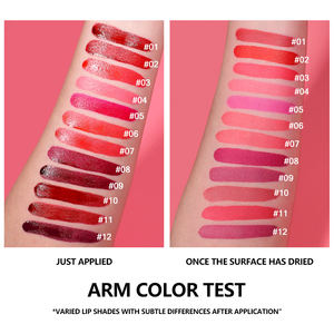 Vente en gros de teintes à lèvres liquides mates vegan longue durée, label privé, tubes de gloss à lèvres, 10 ml, teintes à lèvres - Product Image 3