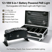 <strong>Best</strong>-<strong>selling</strong> Indoor 12X18W 6-in-1 Battery LED Lamp RGBWA, DMX512, Suitable for Wedding Parties, <strong>Clubs</strong>, Discos,bars and DJ Stages