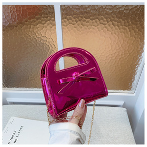 Bolsos de Mano <span class=keywords><strong>Pequeños</strong></span> para Niñas, Lindos Bolsos Cruzados con Lazo, Bolsos Brillantes de Lujo al por Mayor - Product Image 6