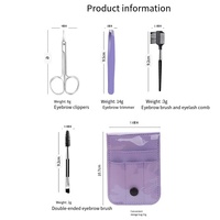 Rasoir à sourcils en acier inoxydable, brosse de maquillage pour sourcils, ciseaux de beauté, épilation des poils du visage, peigne à cils, kit de toilettage quotidien