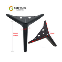 Pieds de canapé Yanyang en chrome, 150 mm de hauteur, pieds de meubles triangulaires en métal chromé pour canapé et table en fer
