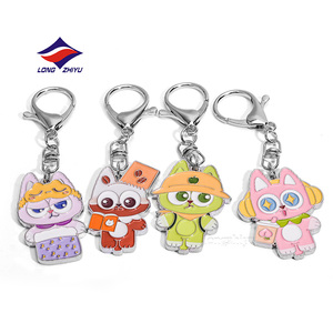 Longzhiyu, fournisseur <span class=keywords><strong>de</strong></span> produits artisanaux en métal depuis 20 ans, porte-clés en émail doux <span class=keywords><strong>double</strong></span> face, design dégradé, logo personnalisé, porte-clés - Product Image 5