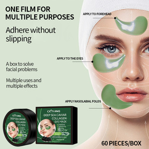 Masque pour les yeux au collagène de caviar des grands fonds Cktuing, boîte de 60 masques en gel pour l'hydratation et les soins anti-rides - Product Image 1