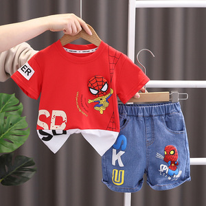 T-<span class=keywords><strong>shirt</strong></span> d'été décontracté et respirant pour enfants, nouveau costume à manches courtes pour garçons, vêtements élégants et tendance pour enfants - Product Image 2