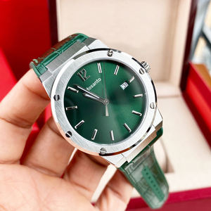 <span class=keywords><strong>FER</strong></span> Business, correa de reloj de cuero informal a la moda, correa de cuero deportiva, reloj de cuarzo para hombre, puntero de caja de acero inoxidable - Product Image 3