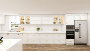 Meubles de cuisine en bois Zofa, conception gratuite pendant 48 heures, contreplaqué, MDF, armoire de cuisine, îlot de rangement, armoire de cuisine, fabrication en Chine - Product Image 4