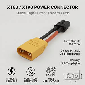 XT60 Dişi - XT90 Erkek Silikon Kablo Demeti Elektronik Güç 12AWG Kablo Montajı XT Kablolama Yüksek Akım Konektörü - Product Image 3