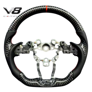Volante de Fibra de Carbono Real V8carbon para <span class=keywords><strong>Abarth</strong></span> <span class=keywords><strong>124</strong></span> <span class=keywords><strong>Spider</strong></span> 348, Accesorios para Automóviles, Modificación de Piezas de Auto, Estilo Deportivo de Carreras, Personalizado - Product Image 2
