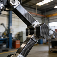 Tube carré en fibre de carbone résistant à la chaleur, enroulé en rouleau, provenant d'une usine chinoise, pour pièces d'assemblage d'instruments de terrain