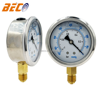 63mm Glycerin Filled Vacuum Pressure Gauge -1bar/-760mmhg Vacuum Manometer