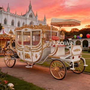 รถม้าหรูหราสง่างามสำหรับพิธีการ งานแต่งงาน ขบวนพาเหรด และธุรกิจต่างๆ ออกแบบคลาสสิกทำด้วยมือ - Product Image 6