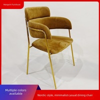 Chaise de salle à manger en tissu moderne et minimaliste ; confortable et respirante pour restaurants, salles à manger, chambres d'hôtes, magasins de vêtements, salles de réunion