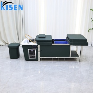 Kisen Shampoo <b>Bed</b> Salon Customized Funiture Water Storage System Head Spa Sink <b>Tray</b> Hair Wash <b>Table</b> Global Voltage - Product Image 5