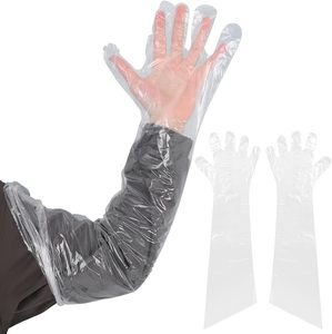 Gants d'insémination vétérinaire à bord thermosoudé 90 cm, manchons jetables en PE anti-fuite pour tests prénatals des animaux de grande taille - Product Image 3