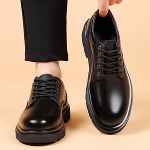 Zapatos de Vestir de Cuero Vacuno para Hombre, Tacón Bajo, Antideslizantes, para Oficina y Uso Casual, Hechos en Wenzhou - Product Image 3