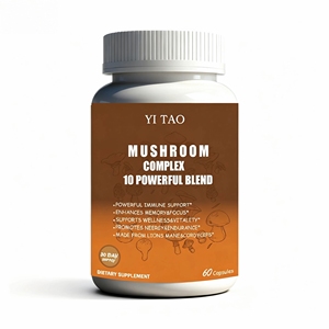 OEM mushroom extract capsules can enhance the immune system and help maintain daily concentration. Mushroom 10-in-1 Capsules - Product Image 1