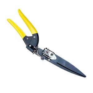 3 Industrielle Manuelle Gartenscheren, Drehbare Rasen- und Gras-Trimmscheren, Gummigriff, Wolfram, 20cm, Gelb, KHC - Product Image 1