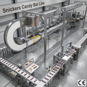 Machine à fabriquer des barres chocolatées <span class=keywords><strong>Twix</strong></span> Crunch, ligne de production de barres au nougat - Product Image 2