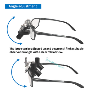 4X 5X <span class=keywords><strong>6X</strong></span> <span class=keywords><strong>Dental</strong></span> 48 ° Ergo Loupes Zoom lenti di ingrandimento chirurgico a distanza di lavoro regolabili strumenti di ingrandimento odontoiatria - Product Image 5