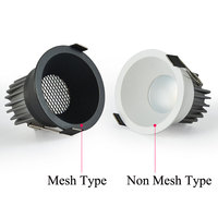 Spot LED COB anti-éblouissement 12W 15W 18W, downlight encastré dimmable 7W 10W 60 °   Éclairage intérieur tout en aluminium 2200K 2700K 3500K