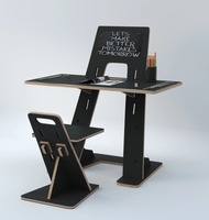 Bureaux de bureau multifonctionnels en contreplaqué, écologiques, pliables, réglables en hauteur, minimalistes, personnalisables, faciles à assembler, vente en gros
