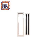 VANORM 10x8 Grille de ventilation linéaire moderne en alliage d'aluminium à 4 fentes pour climatiseur 45 °   Loquet à levier d'angle pour grille de plafond
