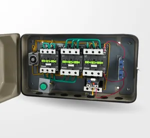 สวิตช์สตาร์ทเตอร์แบบสตาร์ทเตอร์ดาว-สามเหลี่ยม QJX2-18 18A 400V พร้อมคอนแทคเตอร์ไฟฟ้ากระแสสลับ ราคาโรงงานเวินโจว กันน้ำระดับ IP54 - Product Image 1