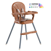 Chaise haute pour bébé, hauteur réglable, confortable, multifonctionnelle, siège portable, chaise d'alimentation pour la cuisine et la salle à manger