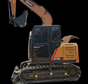 Excavadora de cadenas SANY SNAY75C usada, certificada CE, con cucharón, motor, bomba y componentes principales, 7500 kg, 0-2000 horas, vídeo. - Product Image 1