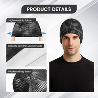 Gorra Deportiva Unisex Personalizada con Estampado de Camuflaje por Sublimación para Ciclismo, Running, Motociclismo, Forro para Casco, Diseño de Ondas