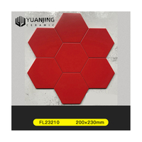 Carreaux de céramique hexagonaux 200x230mm pour salle de bain, cuisine, salon, couleur unie, carreaux muraux, carreaux de sol en porcelaine