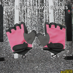 Hot Selling Professional Leather & Polyester Half Finger Unisex Gym <b>Gloves</b> for Workout Fitness <b>Weight</b> Lifting - Product Image 2